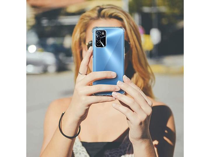 Productafbeelding Screenguard Oppo A54s Hoesje Kristal Zachte Airbag Bumper (Oppo A54s)