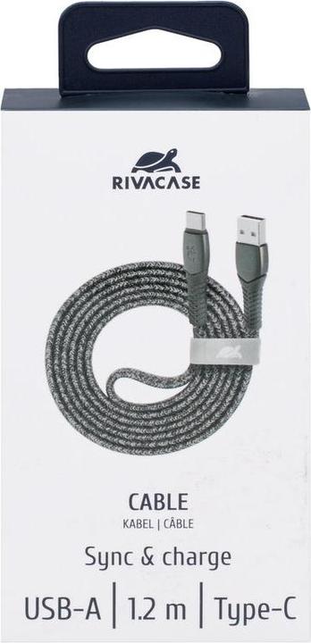 Produktbild Rivacase CABLE USB-C TO USB2.0 /GREY PS6102 GR12 (1.20 m, USB 2.0)
