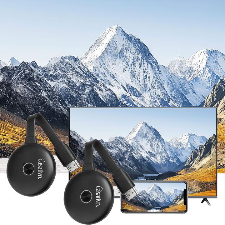 Produktbild Casativo 2er-Set WLAN-HDMI-Streaming-Empfänger für AirPlay, DLNA, Miracast, bis 4K UHD
