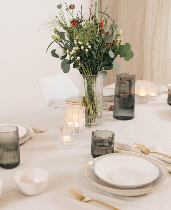 Image du produit Esmée Bougie chauffe-plat en verre avec rainures