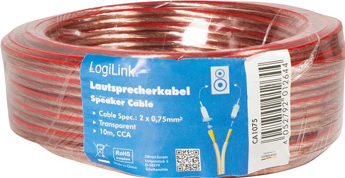 Actual product image LogiLink CA Speaker cable (10 m, 0.75 mm²)