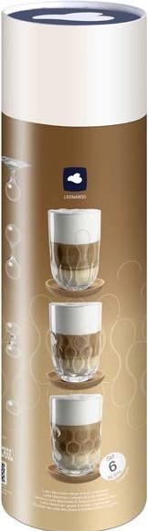 Actual product image Leonardo Cappuccino Becher Gocce mit Untersetzer 380 ml (380 ml, 1 x)
