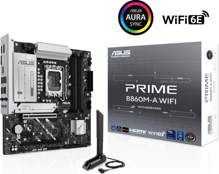 Actual product image ASUS PRIME B860M-A WIFI (LGA 1851, Intel B860, mATX)