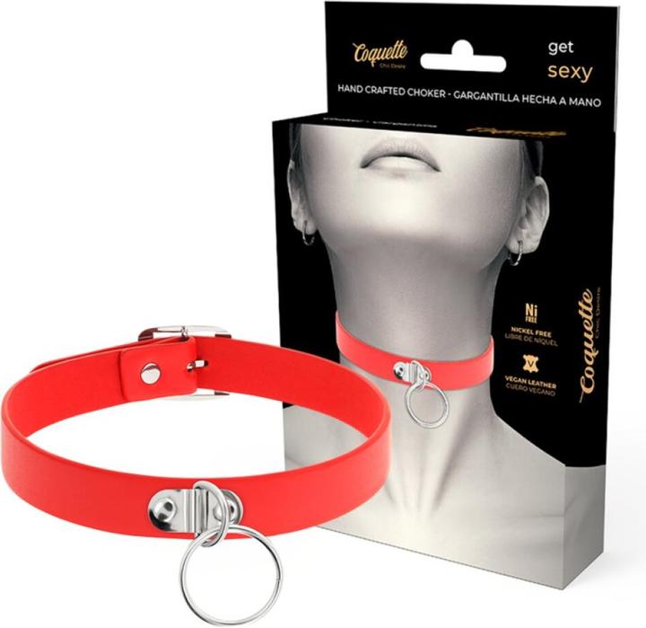 Coquette Chic Desire Handmade Choker Fetish - Red