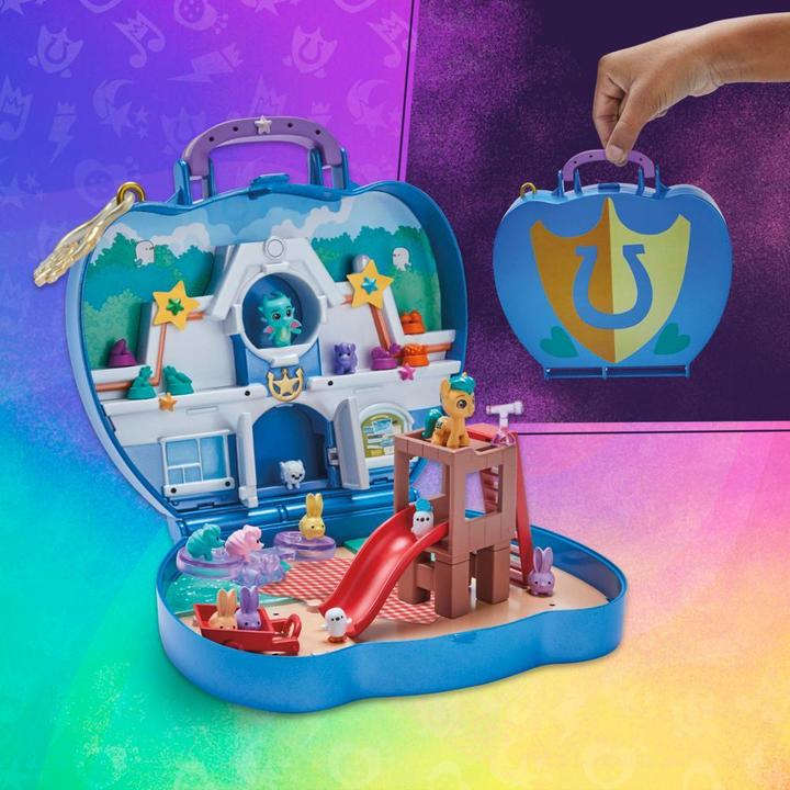 Image du produit My Little Pony Mini World Magic Animal Corner Mini Play World, Jeu à construire soi-même avec Hitch Trai