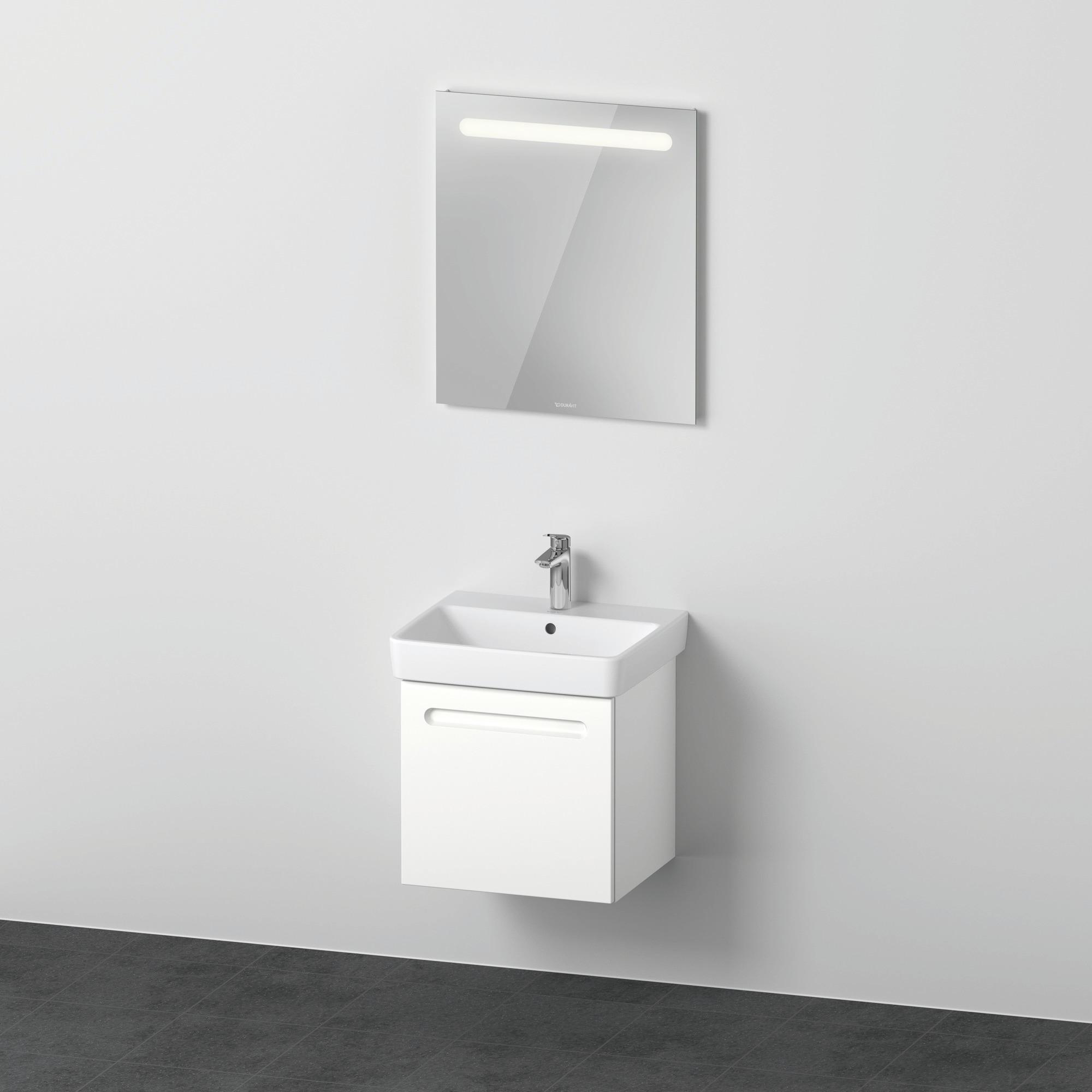 Duravit, Badmöbelset, No.1 Möbelset 550, inkl. Waschtisch, Waschtischunterbau, Spiegel, Innenschubkasten, Siphona