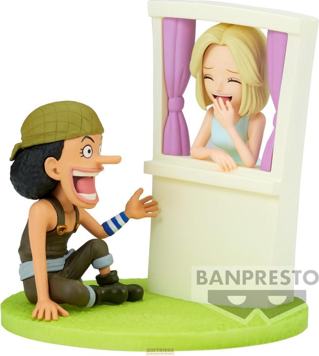 Actual product image Banpresto One Piece WCF - Log Stories - Usopp & Kaya Statue 7cm