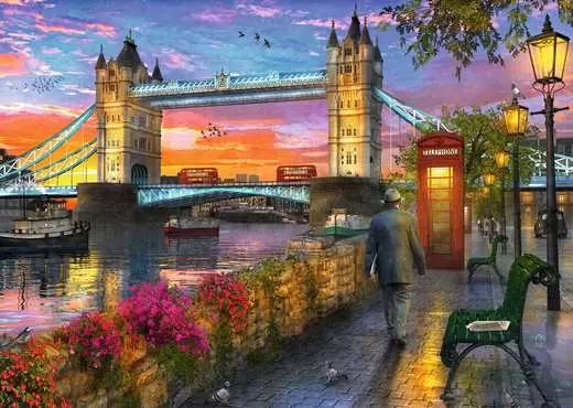 Image du produit Ravensburger Puzzle - Tower Bridge At Sunset 1000p (12000041) (1000 pièces)