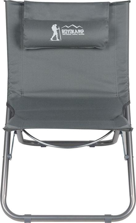 Image du produit Royokamp Chaise de plage pliante, grise