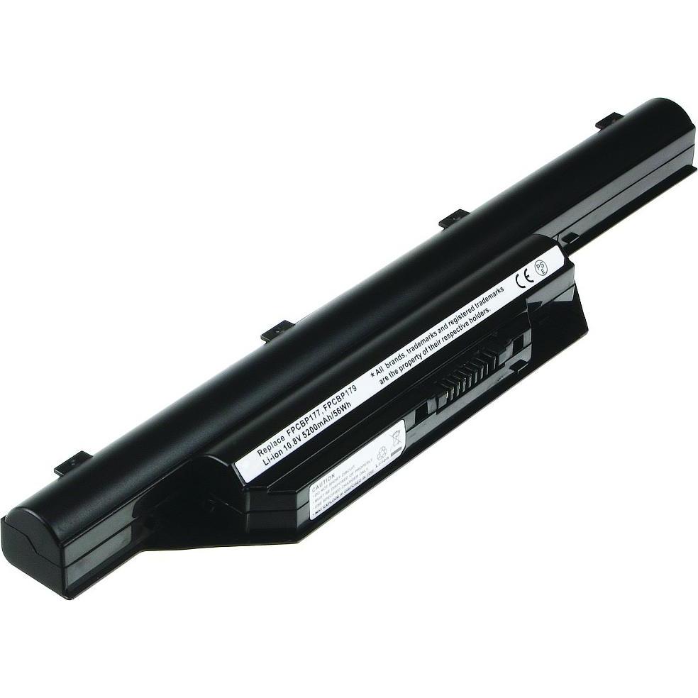 2-Power Batteria principale 10.8V 5200mAh (6 cubicoli, 5200 mAh), Batteria per notebook, Nero
