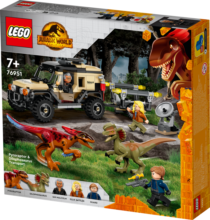 Immagine prodotto LEGO Trasporto Pyroraptor & Dilophosaurus (76951, LEGO Jurassic World, Set LEGO rari)