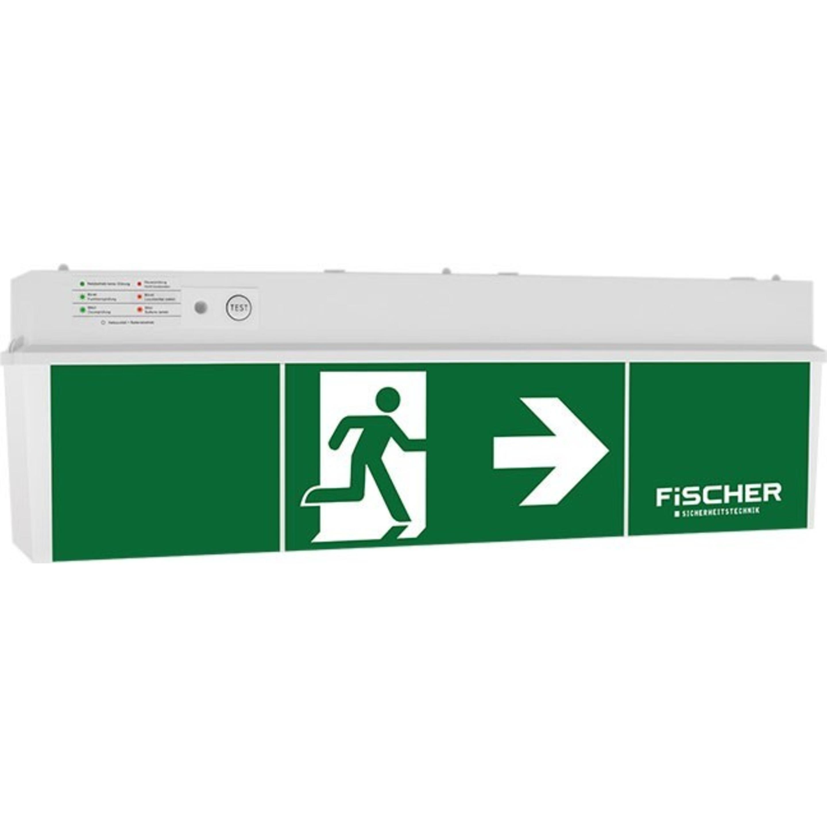 Fischer, Sicherheitskennzeichnung, LED-Rettungszeichenleuchte 3/8h,18m,IP54 ULU383AT2.V4 (ULU383AT2.V4)