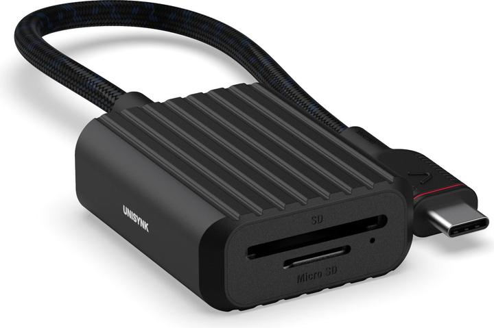 Actual product image Unisynk Usb-C to Card Adapter Black (USB 2.0)