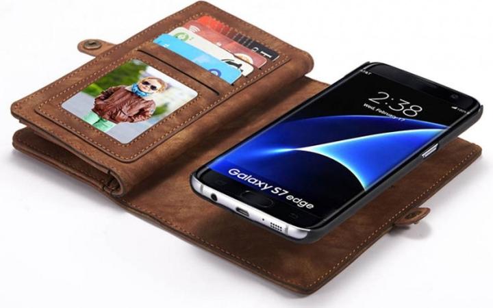 Produktbild Caseme Samsung Galaxy S7 Edge Echtleder Portemonnaie Karten Hülle (Samsung Galaxy S7 Edge)