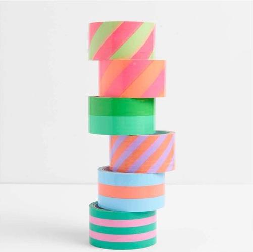 Actual product image Rico Design Parcel tape pink / green, 5 cm.300772 (50 mm)