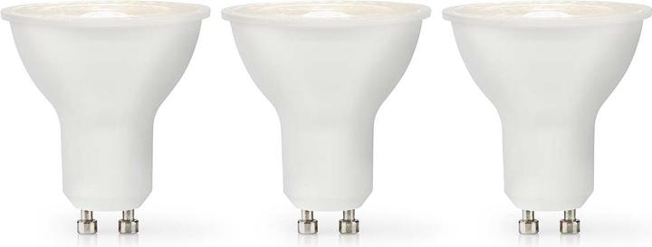 Image du produit Nedis LBGU10P166P3 Lampe LED GU10 Spot 4.5 W 345 lm 2700 K blanc chaud Nombre de lampes dans l'emballage (GU10, 4.50 W, 345 lm, 3 x, F)
