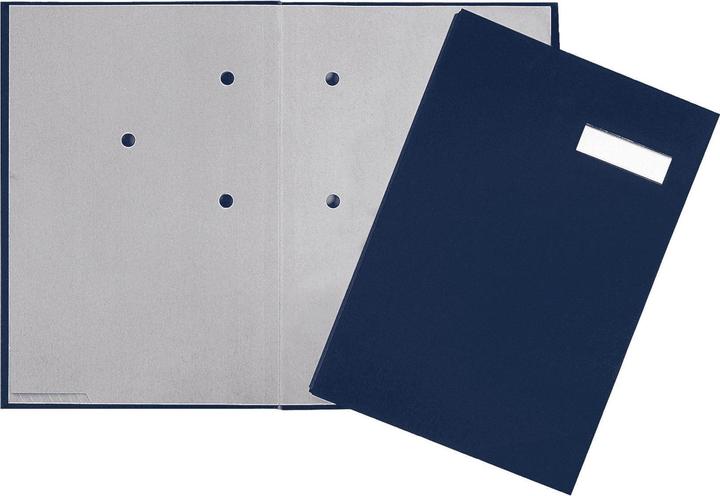 Produktbild Pagna Unterschriftenmappe Leinen mit 5 Fächer, Blau (A4, 1x)