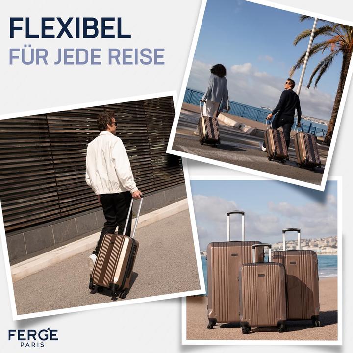 Image du produit Fergé 3-teiliges Hartschalenkofferset mit TSA-Schloss