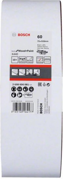 Produktbild Bosch Professional Zubehör PRO X440 Schleifband, 75 x 533 mm, G60 (60)