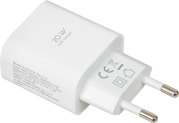 Produktbild iBox C-37 USB-C PD20W WALL CHARGER USB-C TO LIGHTNING CABLE (20 W)