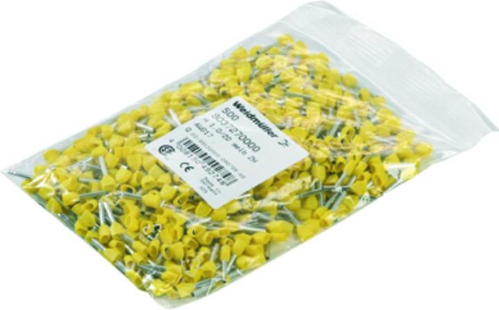 Actual product image Weidmüller ZW wire end ferrule 1qmm 12mm insulated PP ge Cu 9037270000