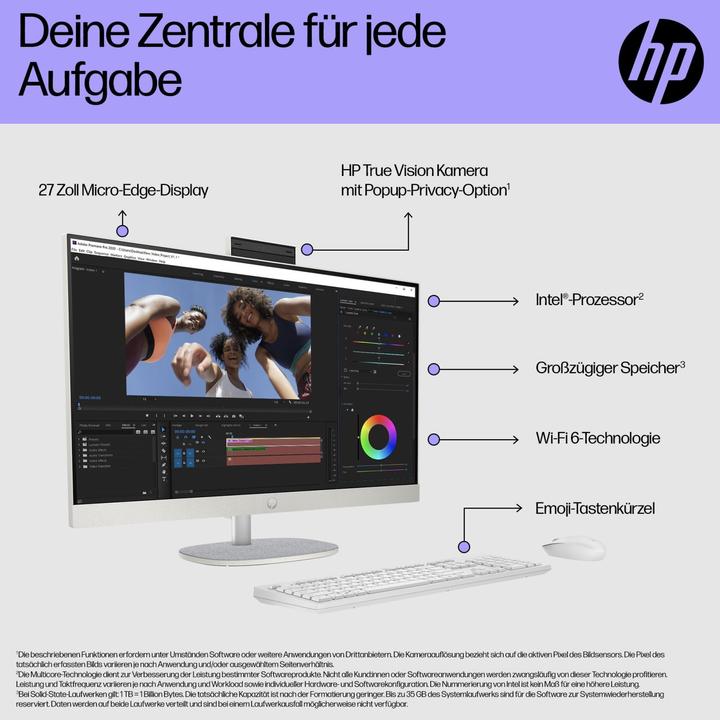 Produktbild HP 27-cr0103ng (512 GB, 8 GB, Intel Core i3-N300, Intel UHD Graphics)