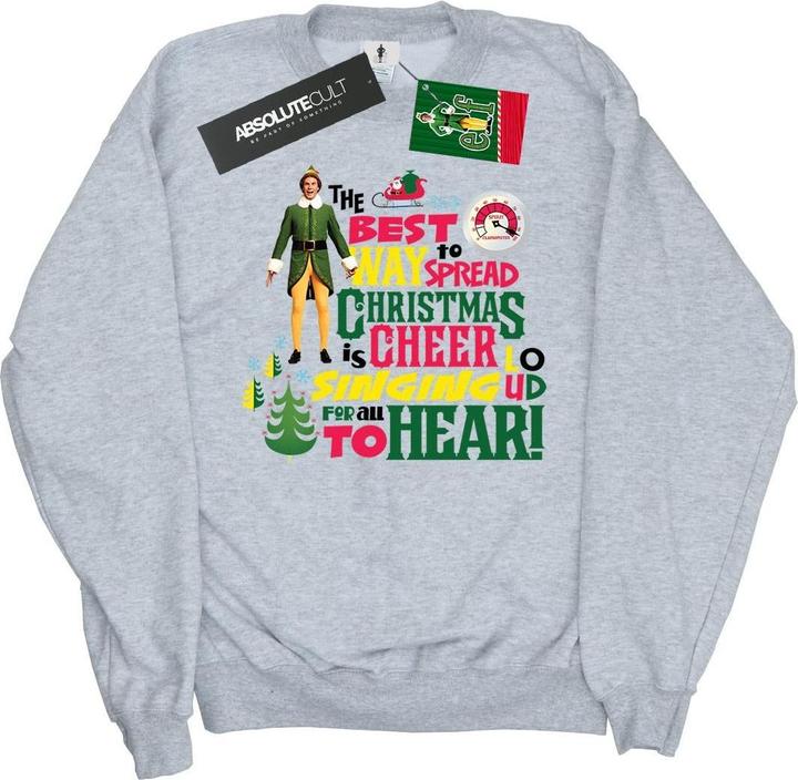 Actual product image Elf Girls Christmas Cheer Sweatshirt (140, 146)