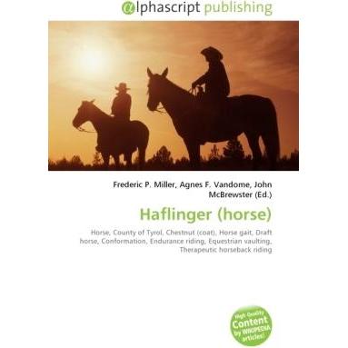 Haflinger (horse), Fachbücher von Agnes F. Vandome, Frederic P. Miller, John McBrewster