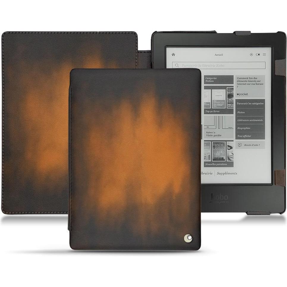 Noreve Lederschutzhülle horizontal (Aura H2O), Tablet Hülle, Braun