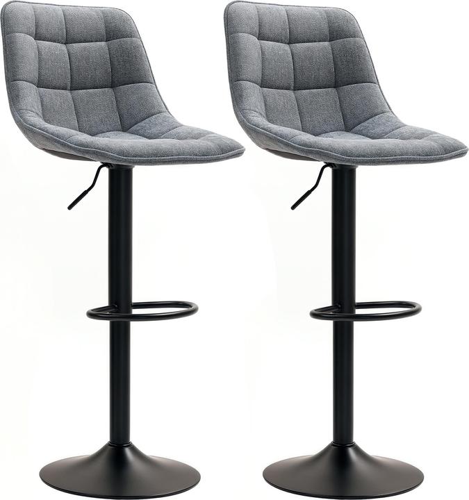 Produktbild Homcom Barhocker Polyester Dunkelgrau