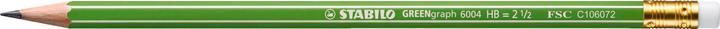 Produktbild STABILO Greengraph 3er Bleistift HB mit Radierer (2 mm, HB, 3 x)
