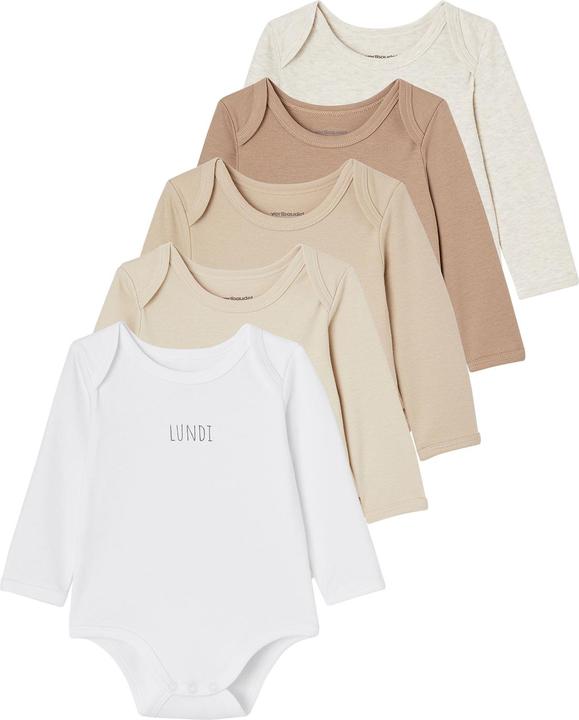 Produktbild Vertbaudet 5er-Pack Baby Langarm-Bodys in Schlupfform BASIC, Bio-Baumwolle (86)