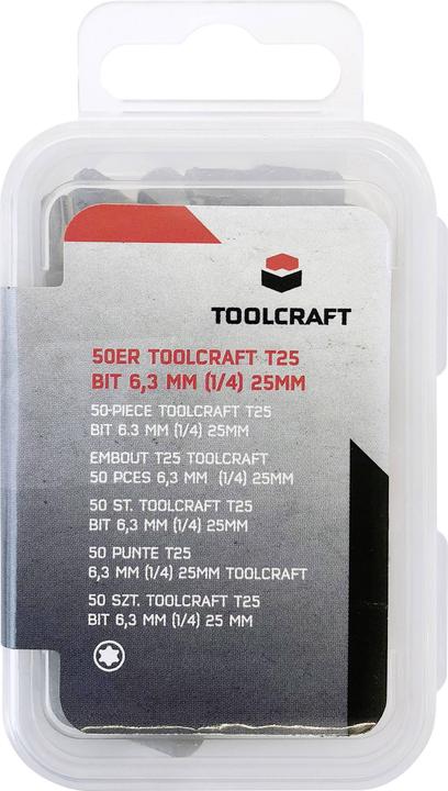 Produktbild Toolcraft 50 St. T 25 Torx-Bit S2-Stahl