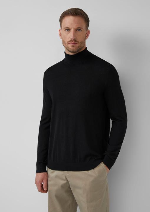Produktbild s.Oliver Strickpullover Rollkragenpullover aus reiner Merinowolle (M)