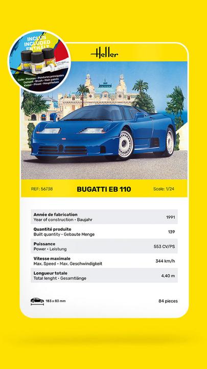 Actual product image Heller Starter Kit Bugatti Eb 110