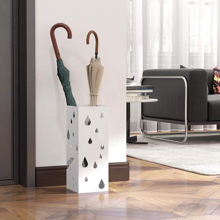 Image du produit Homcom Schirmhalter Stahl Weiss