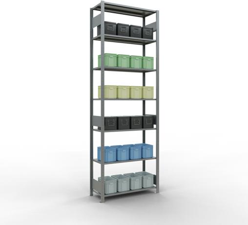 Actual product image Schulte Lagertechnik MULTIplus85 boltless basic shelving system with length ledgers