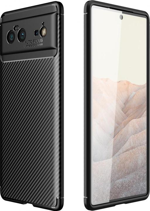 Actual product image Screenguard Google Pixel 6 Cover Carbon Design TPU Case (Google Pixel 6)