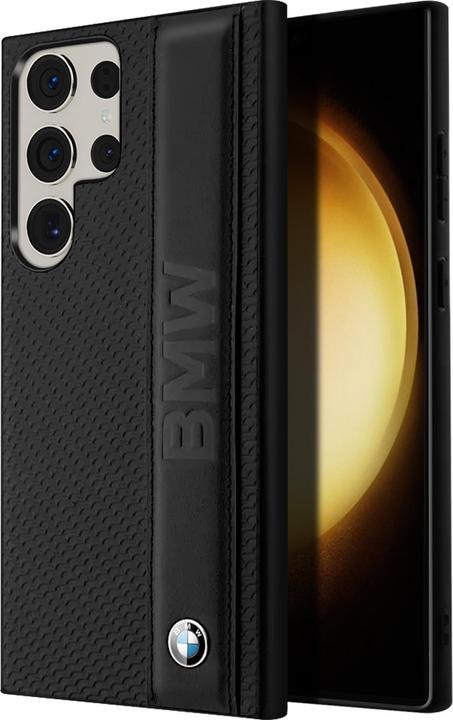 Image du produit BMW Étui BMHCS23L22RDPK S23 Ultra S918 czarny/black hardcase Leather Textured & Stripe (Samsung Galaxy S23 Ultra)
