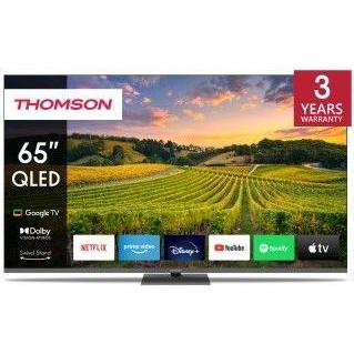 Thomson TV 65 UHD SMART 4K QLE T2/C2S2 GOOGLE TV PIEDE (65", QLED, 4K), TV, Grigio