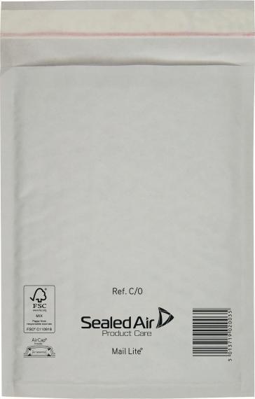 Sealed Air Boblekuvert Mail Lite, C/0, 150 x 210 mm, pakke a 100 stk. (100 x)