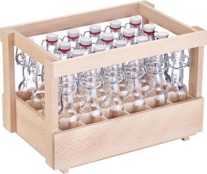Produktbild Westmark 24 Mini-Bügelverschlussflasche rund, 40 ml, im Holzdisplay