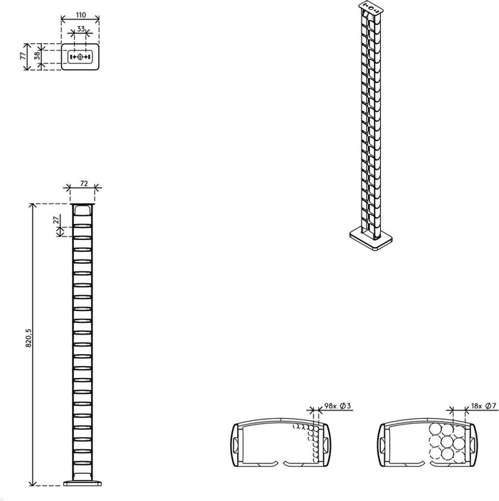 Produktbild Dataflex 34.452 (Kabelschlauch, 82 cm)