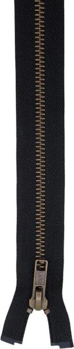 Produktbild YKK Metall- Reissverschluss antikgold teilbar 5mm 60cm 580 schwarz Industrieware (Teilbar, 60 cm)