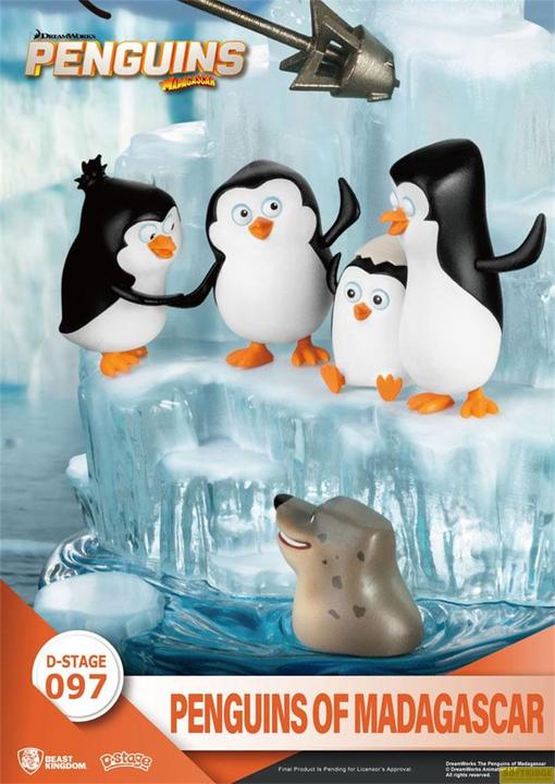 Actual product image Beast Kingdom Les Pingouins de Madagascar diorama PVC D-Stage Skipper, Kowalski, Private & Rico 14 cm