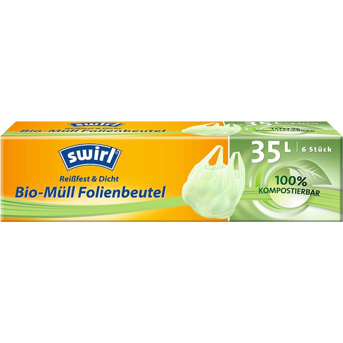Swirl 35l Bio-Müll, Abfallsack, Grün, Weiss