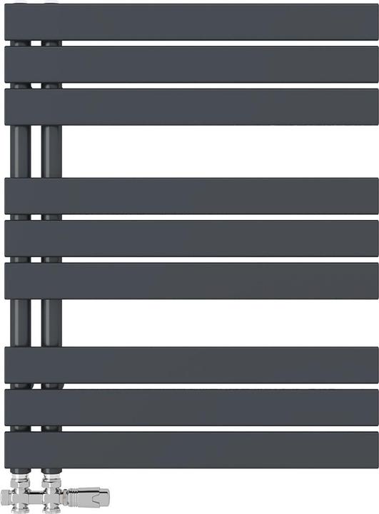 Actual product image Emke Bathroom radiator Towel rail Adjustable temperature control 76x60cm Anthracite 479W (503 W)