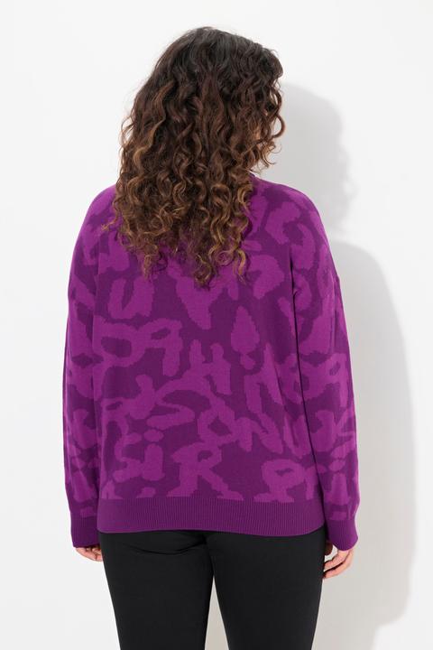 Produktbild Ulla Popken Pullover, Buchstaben, gerippter Rollkragen, Langarm (62)