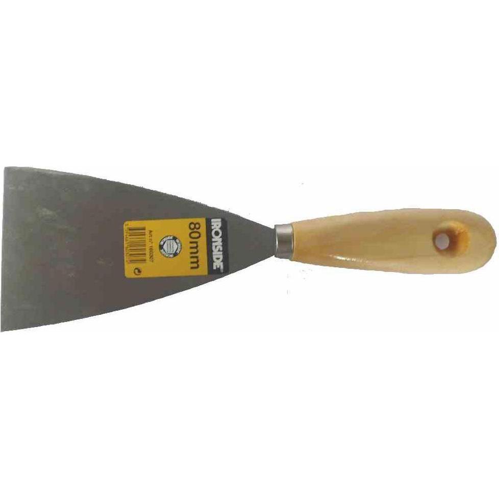 Ironside, Kelle + Spachtel, Malerspachtel 80mm mit Holzgriff (8.50 cm)
