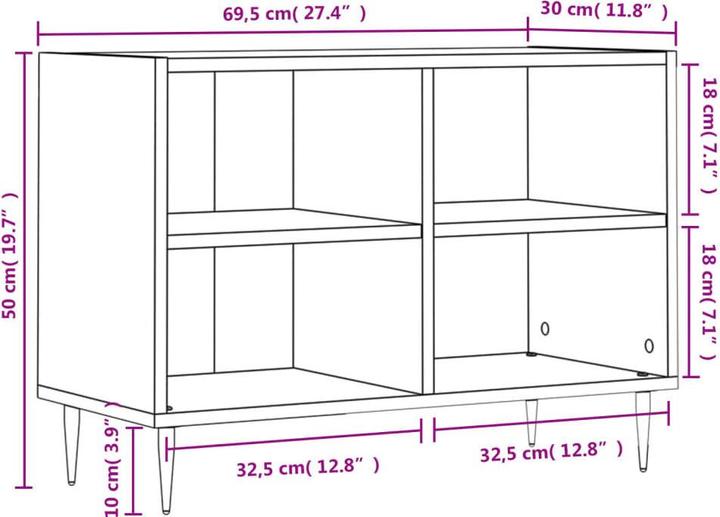 Produktbild vidaXL TV-Schrank (30 x 30 x 50 cm)
